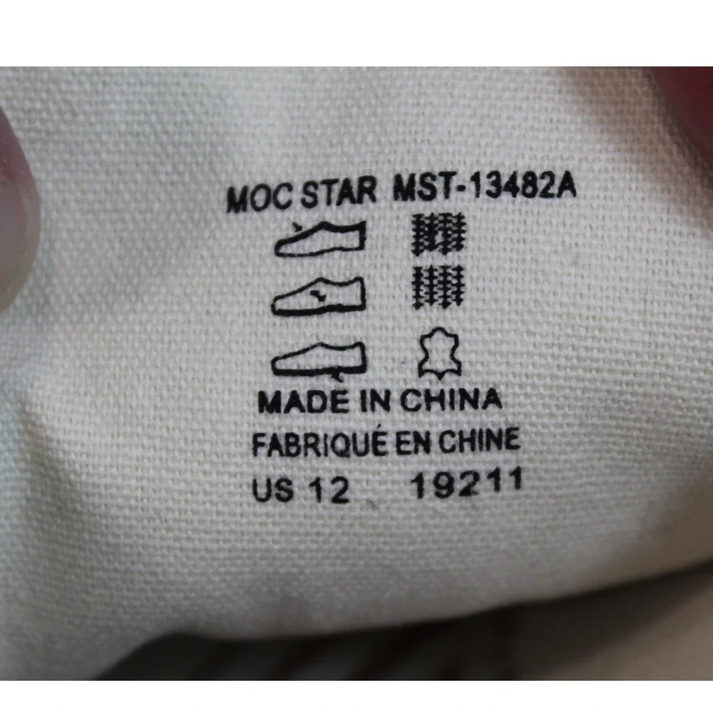 Taos Moc Star White Canvas Sneakers Mens 12 MST-13482A Low Top Lace Up Shoes